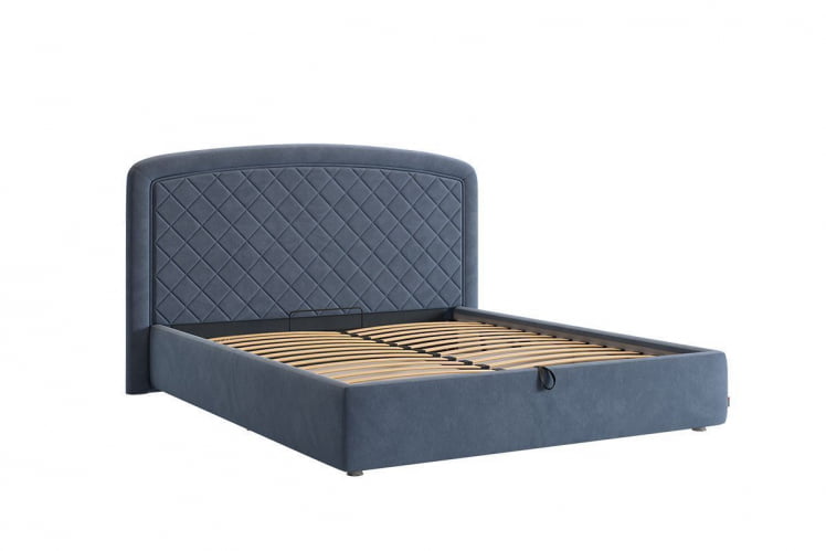 Кровать 1.6 Сильва 2 с подъем. механизмом ZP.KM1.6-18 топаз (велюр)_1