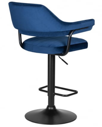 Стул барный ДОБРИН CХАРЛЙ БЛАCК (синий велюр (МДЖ9-117)) 2 шт / DOBRIN CHARLY BLACK (MJ9-117))_4
