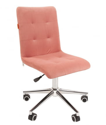 Кресло для оператора CHAIRMAN 030 chrome ткань T-26 Розовый_0