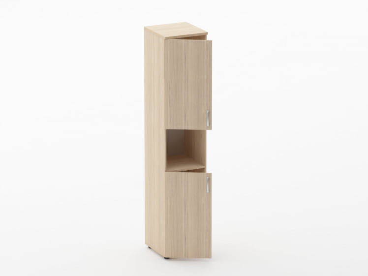 Шкаф высокий закрытый с нишей Glassy 6.19.11Л Венге_1