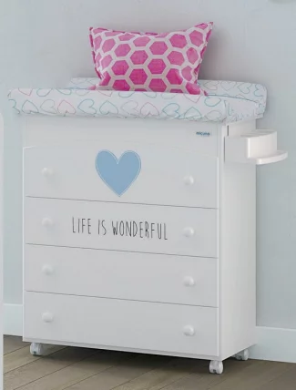 Комод Micuna Wonderful пеленальный B-970 white/blue_0