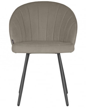 Стул обеденный DOBRIN NAOMI (ЭМАЛЬ ЧЕРНЫЙ МУАР велюр Catania Cocoa)_5