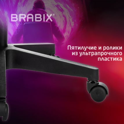 Кресло компьютерное BRABIX Shooter GM-123, 2 подушки, экокожа, черное/белое_15