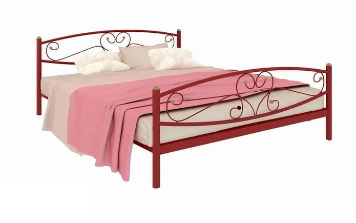Кровать Каролина Plus 1400х2000 Красная_0