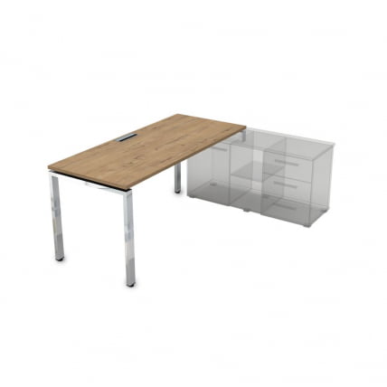 Стол рабочий, прямолинейный три опоры, правый GLOSS LINE НСТП-П.989 Teakwood_0