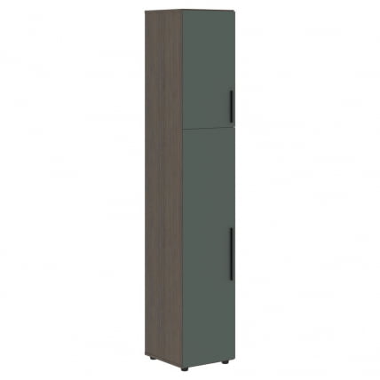 Шкаф-колонка с глухими малыми и средними дверьми (левый) VELION VHCS 40.3 L Нефрит Дуб Сильвер_0
