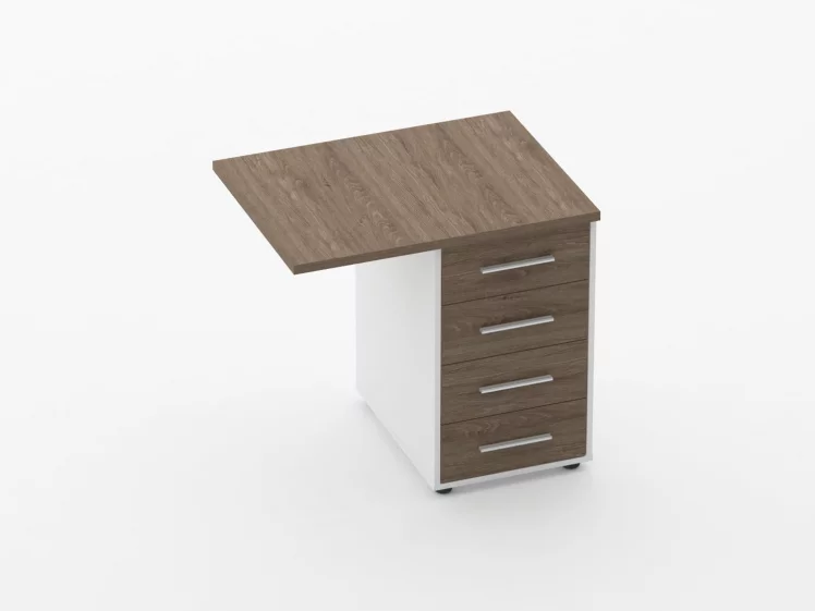 Тумба приставная Deka 9.05.08 Дуб Верцаска/Белый_0