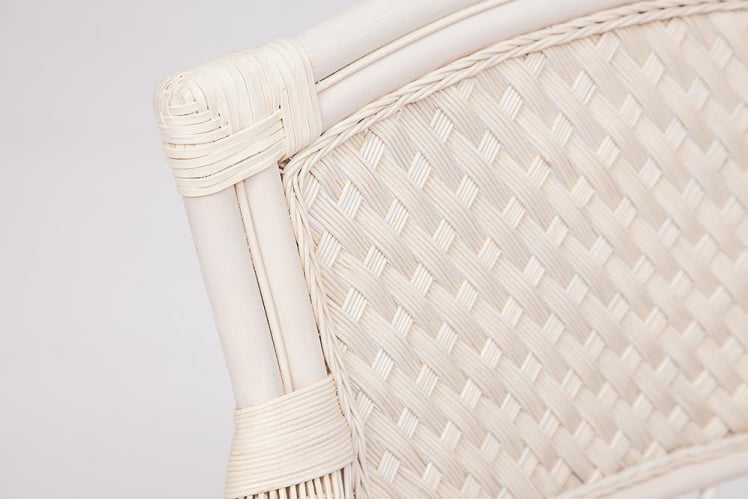 Комплект для отдыха ANDREA (диван + 2 кресла + журн. столик со стеклом + подушки) TCH White (белый), Ткань рубчик, цвет кремовый_7