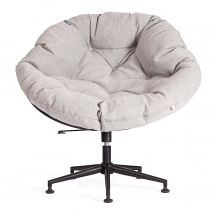 Кресло CLOUDE рогожка/металл, 97х98х90-96см, серо-бежевый, 3M 16/2_5