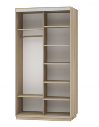 Шкаф-купе двухдверный Экспресс Дуо Комби 1200х2200h Дуб сонома_1