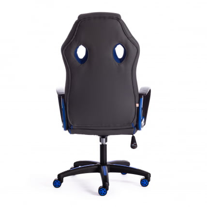 Кресло RACER кож/зам/ткань, металлик/синий, 36/10_3