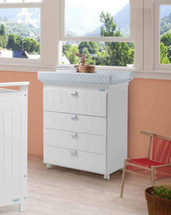 Комод пеленальный Micuna Occitane B-1866 White Grey Stars_0