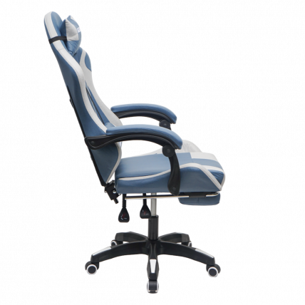 Кресло 907 KINGQUEEN, замша, цвет синий с массажем, арт 907-LB_5