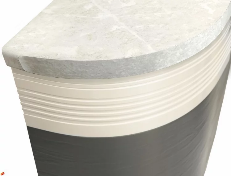 Напольный шкаф торцевой (прав) Графит 74.64 Сосна Астрид/Ваниль/Графит_3