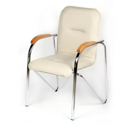 Кресло офисное САМБА хром орех Скаден Бежевый_0