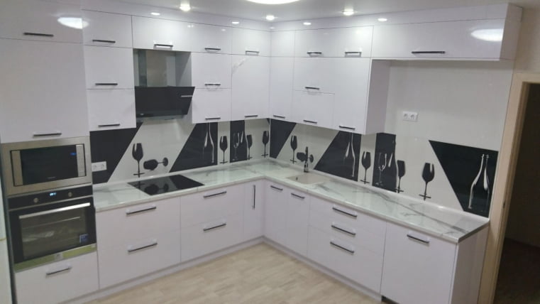 Глянцевый фартук (КОМПОЗИТ) KM 142_1