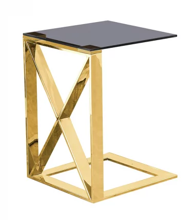 Журнальный стол КРОСС 40x40 Золото_0