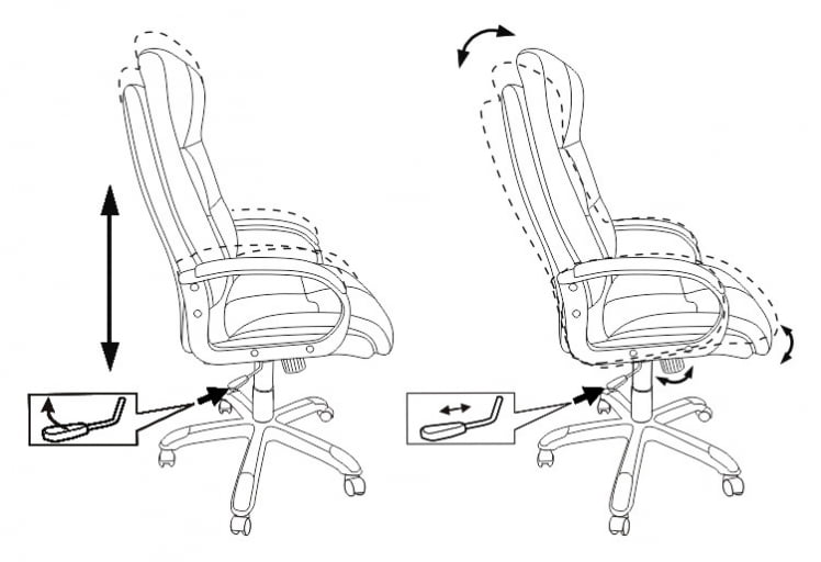 Кресло руководителя Бюрократ CH-824 Серо-голубой Light-28_4