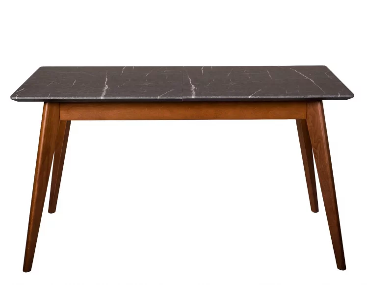 Стол раскладной Лунд 140-180 ОРЕХ-Мрамор Графит_2