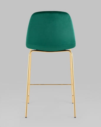 Стул полубарный Валенсия SN велюр Зеленый золотые ножки_6