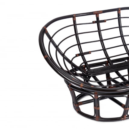 Диван MAMASAN/МАМАСАН 23/02 W /с подушкой/ подушка 182х119 см, 169х102х80 см, Antique brown (античный черно-коричневый), ткань, оранжевый, С 23_6