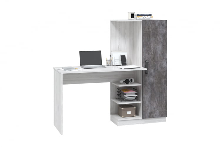 Стол компьютерный Оливер Уни (Софт), ясень анкор светлый/камень темный с ФП_0