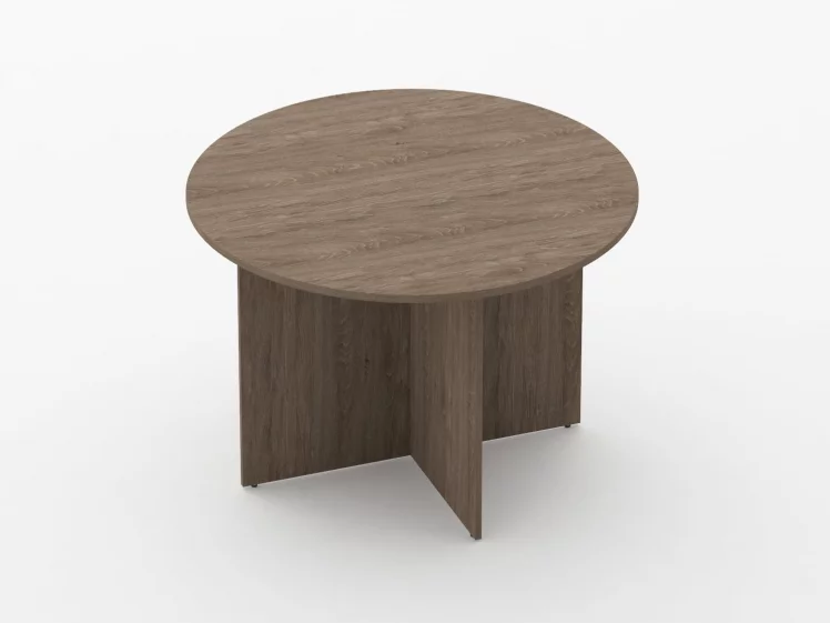 Стол для переговоров круглый Glassy 2.12 Дуб Верцаска_0