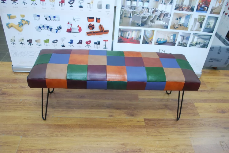 Банкетка Лейд 1200кс400 натуральная кожа пэчворк / 1200x400_1