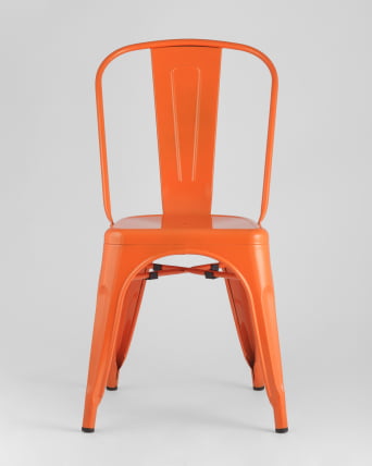 Стул TOLIX с высокой спинкой Оранжевый глянцевый_2
