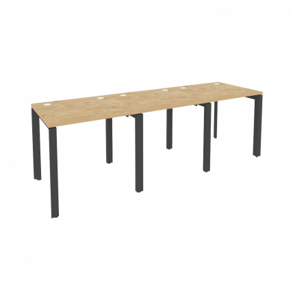 Рабочая станция на П-образном м/к ONIX O.MP-RS-3.0.7 Тиквуд Светлый/Антрацит_0