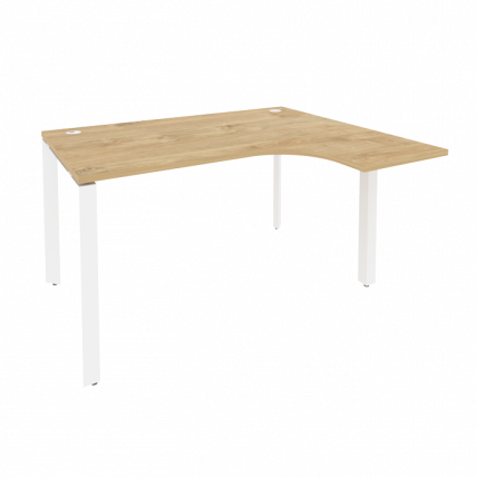 Стол эргономичный правый на П-образном м/к ONIX O.MP-SA-3R Тиквуд Светлый/Белый_0