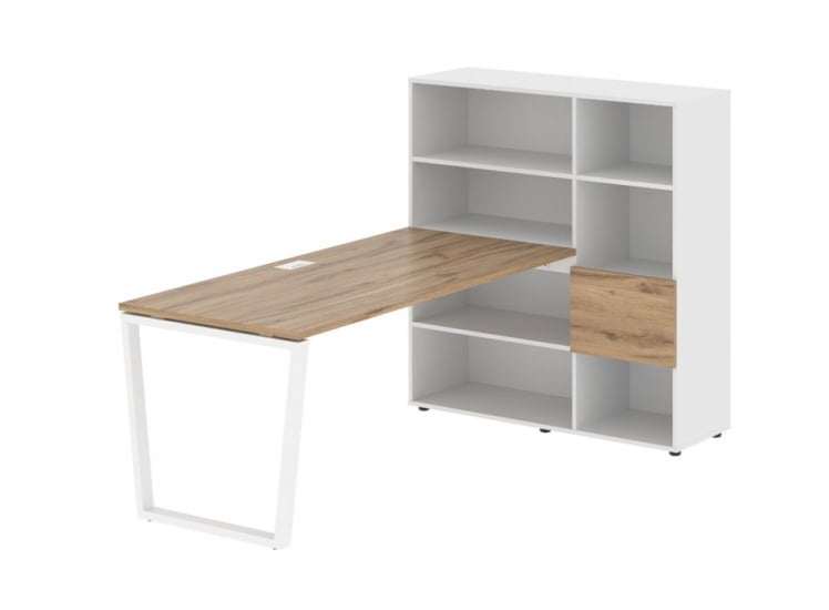 Рабочая станция EDIS EVRST 1217 Дуб Денвер светлый Белый Белый_0