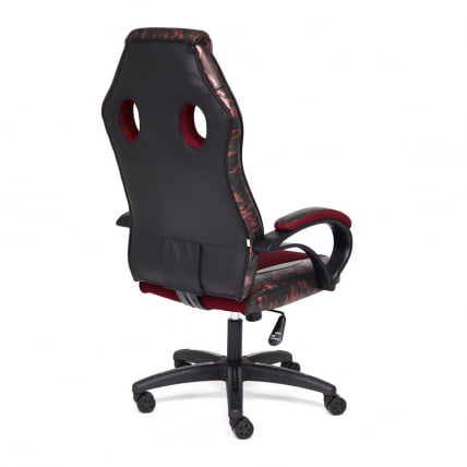 Кресло RACER GT MILITARY кож/зам/ткань, розовый/бордо, TW 13_7