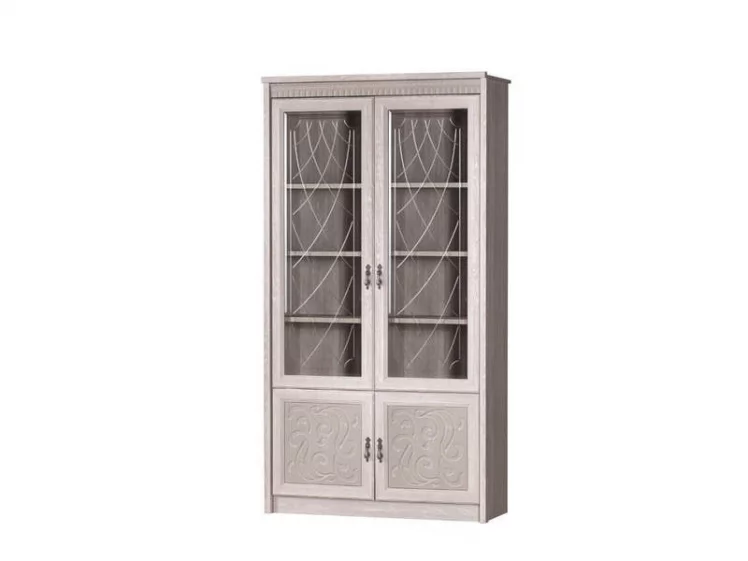 Шкаф книжный Лючия 184 Дуб Оксфорд серый_0