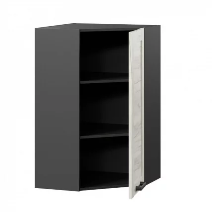 Шкаф кухонный угловой 600 высокий Винченца ЛД 234.620.000.089 Черный Дуб Крафт белый_1