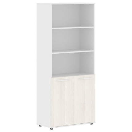 Шкаф с одним комплектом глухих малых дверей ЕДИС ЕХCС 85.5 Ясень Траун Белый Белый / EDIS EHCS_0