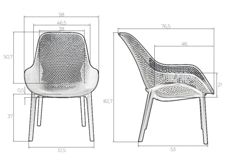 Кресло ДОБРИН ЛОНЗО (антрацит (ГР-12) с УФ-защитой) 4 шт / DOBRIN LONZO (GR-12)_9