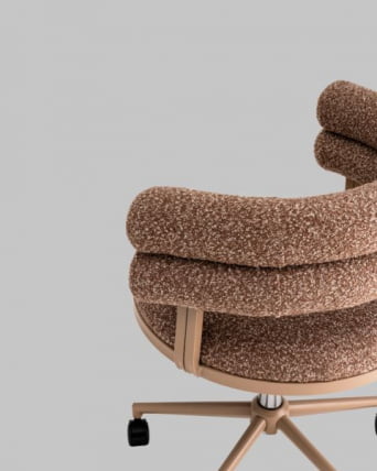 Стул офисный Ponty светло-коричневый бежевые ножки_8