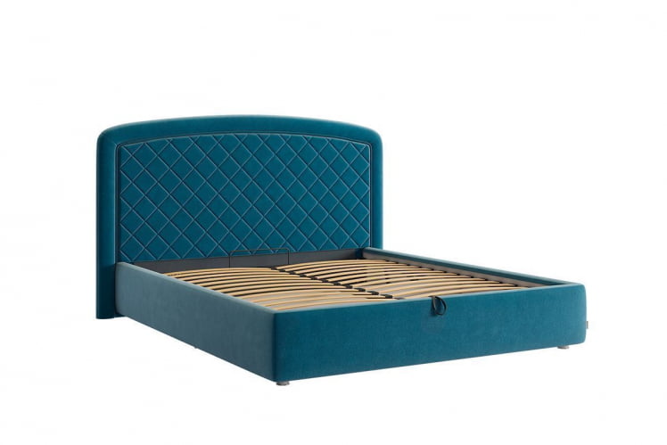 Кровать 1.6 Сильва 2 с подъем. механизмом ZP.KM1.6-18 изумруд (велюр)_1