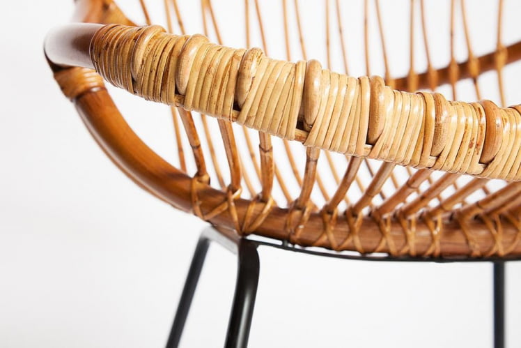 Кресло-качалка Secret De Maison Petunia (mod. 01 5088 RC SP KD/1-1 ) натуральный ротанг/металл, 80х61х80см, светлый мед/черный_8