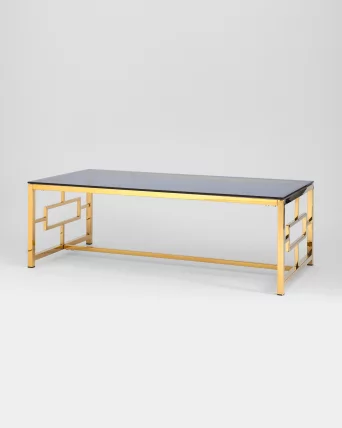 Журнальный стол БРУКЛИН 120x60 Золото стекло smoke_1