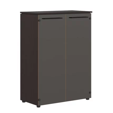 Шкаф со стеклянными дверьми MMC 85.2 Венге Магия-тонированное стекло_0