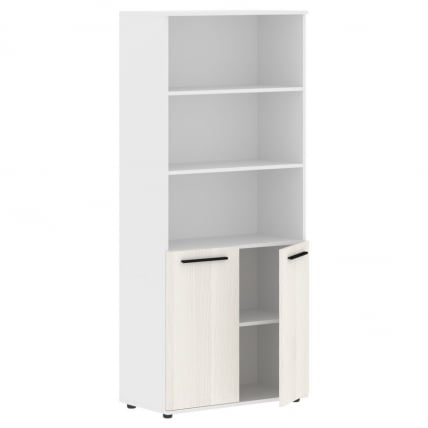 Шкаф с одним комплектом глухих малых дверей ЕДИС ЕХCС 85.5 Ясень Траун Черный Белый / EDIS EHCS_1