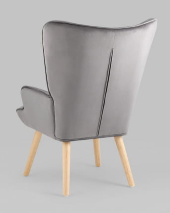 Кресло Хью велюр Серый_3