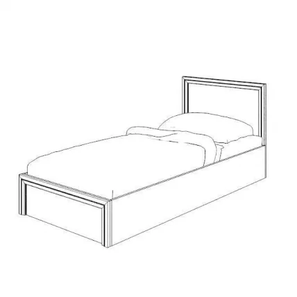 Кровать с подъемным механизмом Остин Модуль №22 Ясень шимо светлый/белый_3