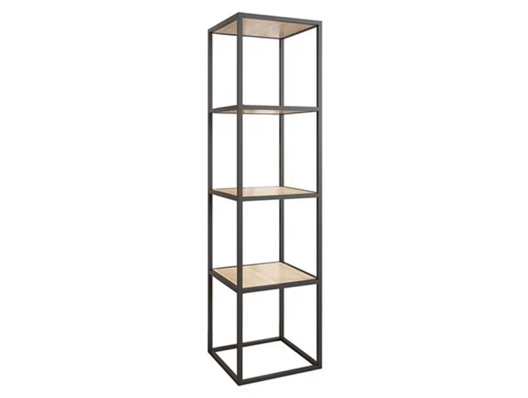 Стеллаж Лофт LMN-06 Черный муар-дуб сонома_0