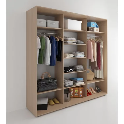 Шкаф-купе 3-х дверный Акцент-Лайт Д3 1800х600 Дуб молочный_1