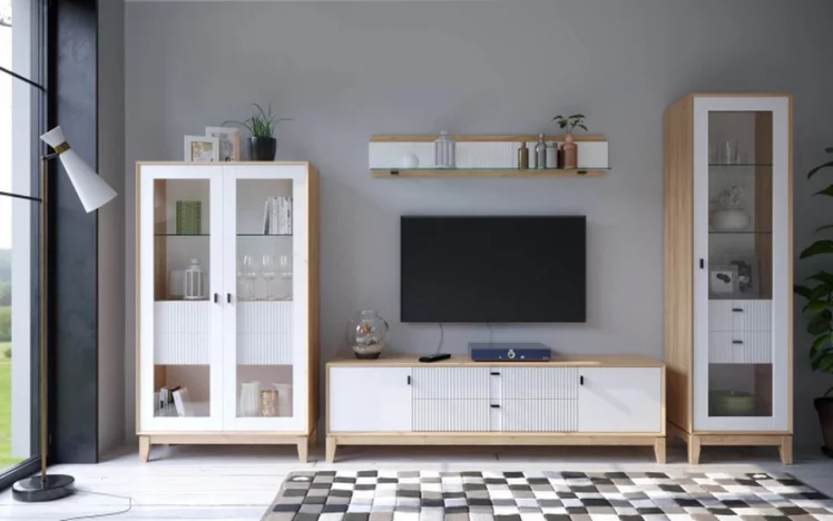 Набор мебели для гостиной Бари №1 Дуб Золотой Белый_0