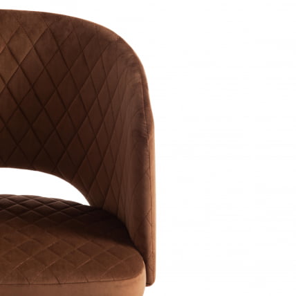 Кресло WIND (mod. 717) ткань/металл, 55х55х80 см, высота до сиденья 48 см, коричневый barkhat 12/черный_6