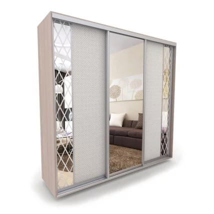 Шкаф-купе 3-х дверный Акцент-Вера КР 1500х600  Ясень шимо светлый_0